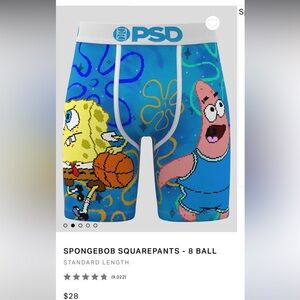 Men’s PSD Boxer Briefs-“ SpongeBob 8 Ball” Sz LG
